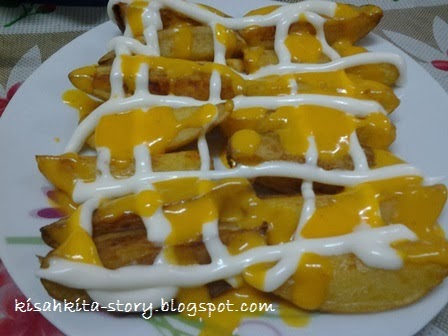 Idayuni: Resepi Potato Wedges Dan Cheesy Wedges