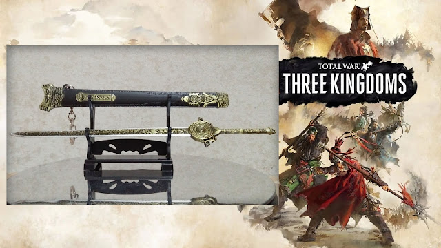 Total War Three Kingdoms Sword Keychain (Zinc Alloy)