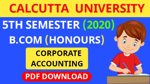 Download CU B.COM 5th Semester Corporate Accounting (Honours) 2020 Question Paper