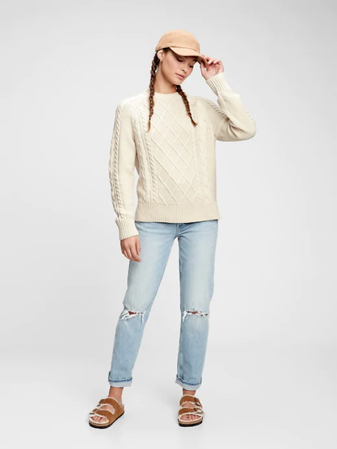 women gap cable knit sweater