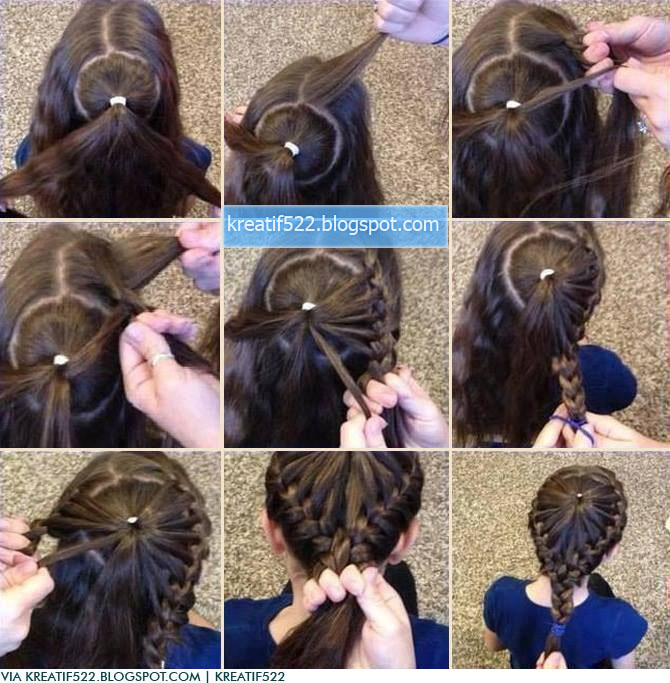 model kepang rambut how to do waterfall braid diy 