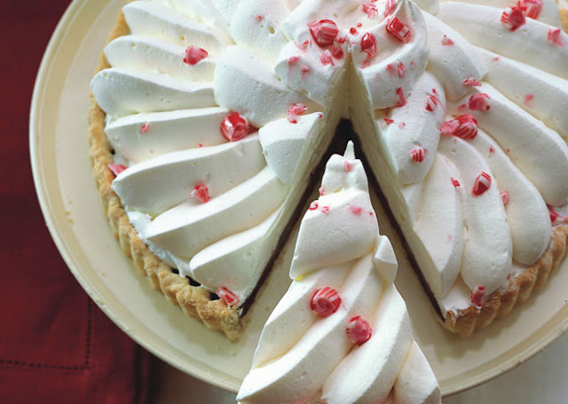 Dark Chocolate and Peppermint Whipped Cream Tart