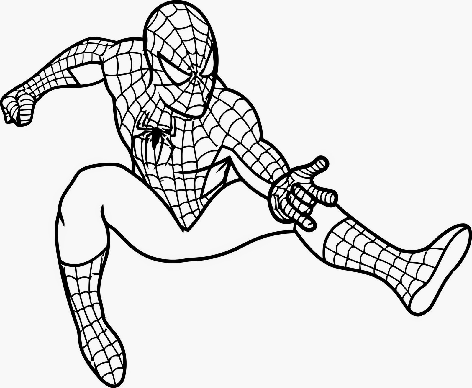 Mewarnai Gambar : Mewarnai Gambar Superhero Spiderman