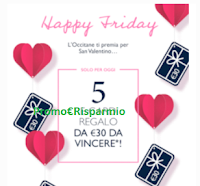 Logo Concorso ''Happy Friday'': vinci buoni spesa L'Occitane da 30€