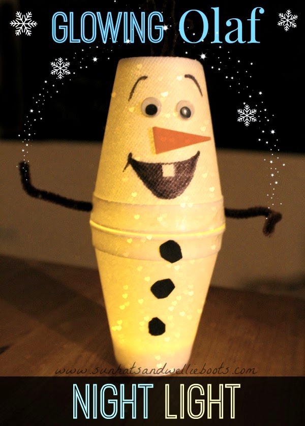 DIY Olaf Night Light by Sun Hats and Wellie Boots