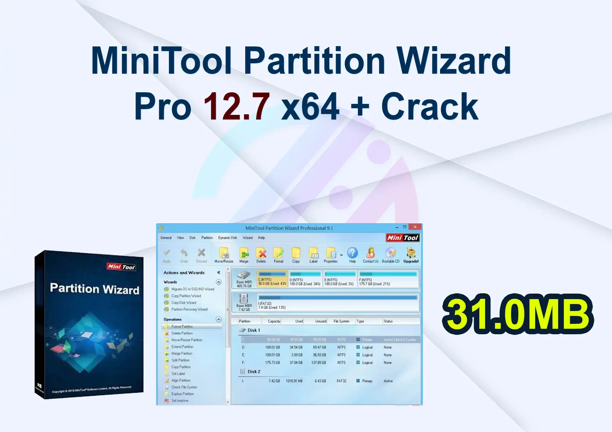 MiniTool Partition Wizard Pro 12.7 x64 + Crack
