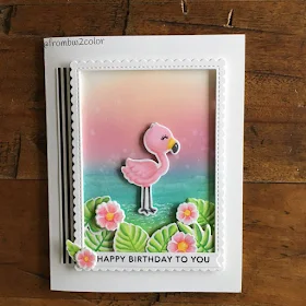 Sunny Studio Stamps: Fabulous Flamingos Customer Birthday Card by Lori McCarthy