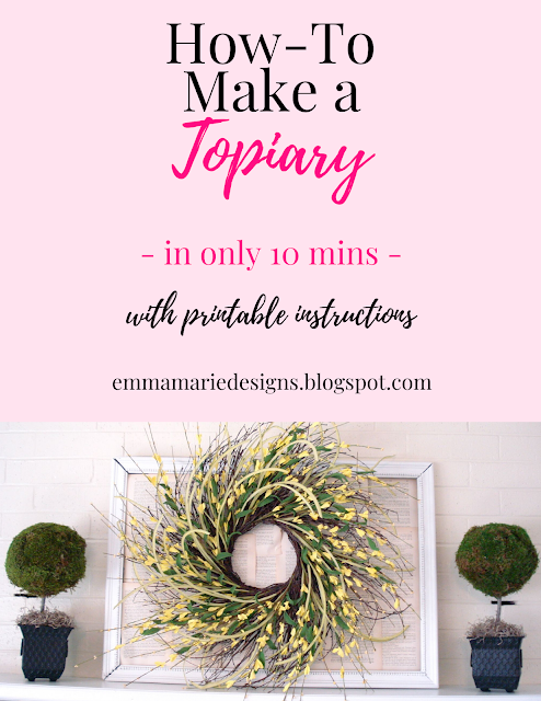 how to make a topiary with printable instructions