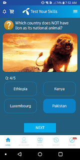 Telenor Quiz (Test Your Skills) Today Correct Answers