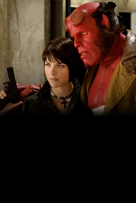 Selma Blair and Ron Pearlman in Hellboy 2