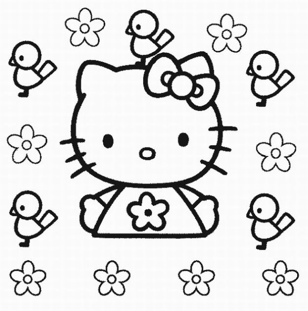 Disney Hello Kitty Christmas Coloring Pages title=