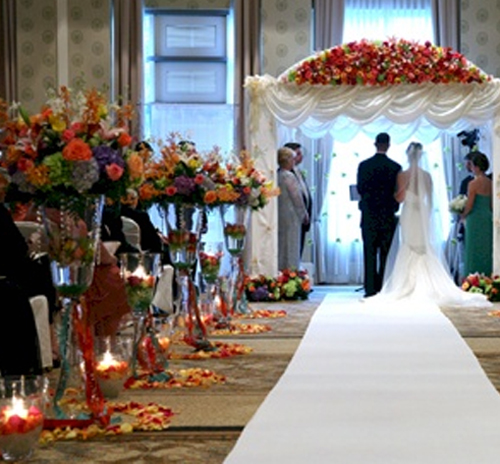 fall wedding aisle decorations