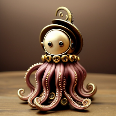 Steampunk Octopus Statue Miniature 3D amazingwallpapersa blogspot com (37)