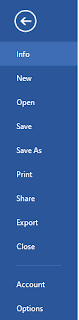 Word File menu