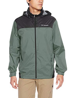 Columbia Men's Glennaker Lake Front-Zip Rain Jacket with Hideaway Hood