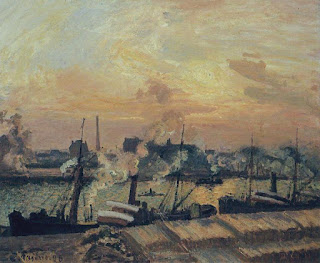 Boats, Sunset, Rouen, 1898