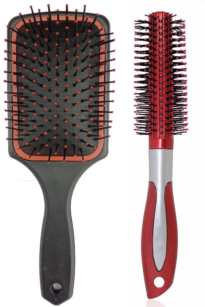 Easy Shopping Deal Awesome cherry Hair brush and Black plastic Paddle comb For Men , Women