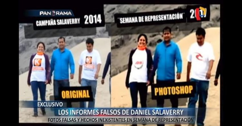 Congresista Fujimorista Daniel Salaverry, habría presentando fotos trucadas en informes de semanas de representación [VIDEO]