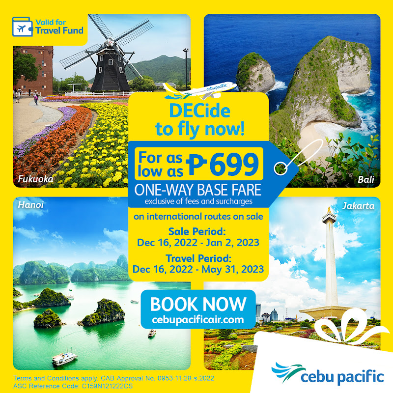 Cebu Pacific Promo Seat Sale December 2022