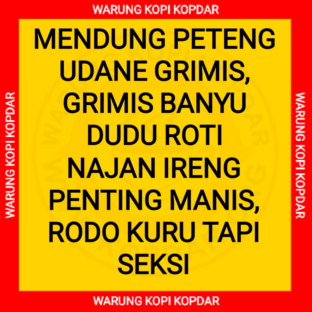 PANTUN LUCU GOKIL JAWA BERGAMBAR WARUNG KOPI KOPDAR