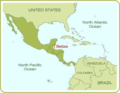 map of belize and mexico. A: Using the map below as a