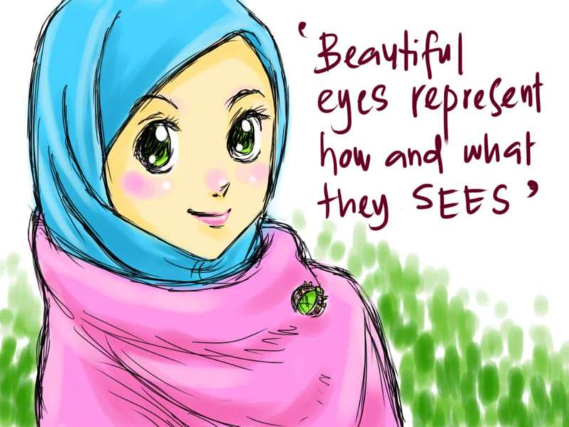 22 Gambar Kartun Wanita  Muslimah Anak Cemerlang