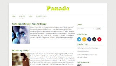 Panda Blogger Template