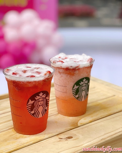 All-New Starbucks Refreshers, Starbucks Malaysia, Starbucks, Strawberry Açai Lemonade, Pink Drink with Strawberry Açaí, Starbucks Refresher,  Food