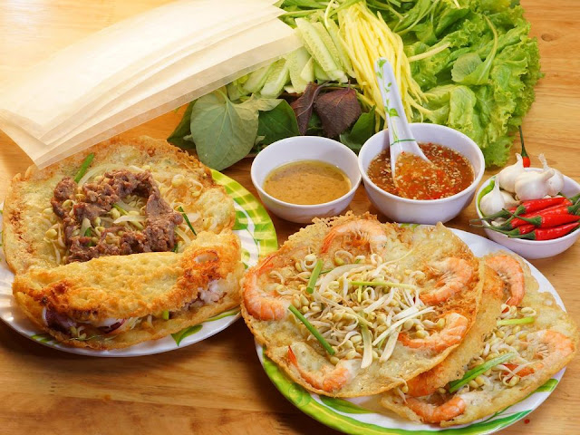 Bánh xèo tôm nhảy