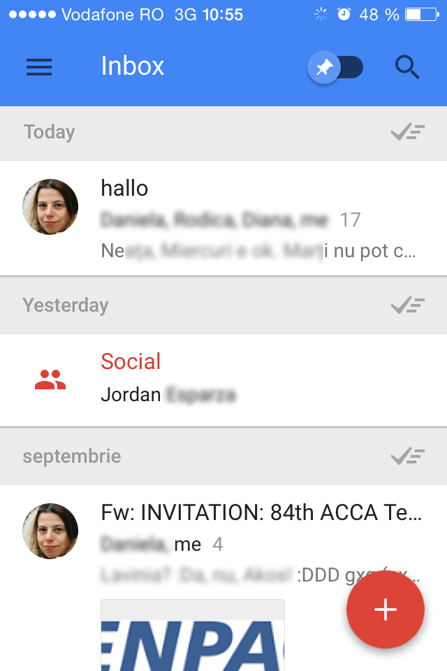 Inbox by Gmail main inbox