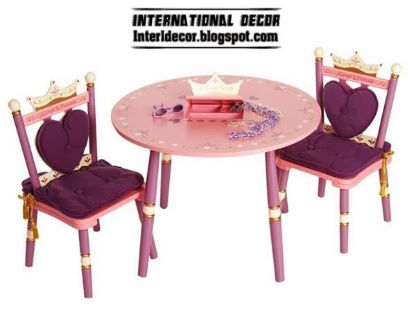 childrens table and chair set in purple for girls