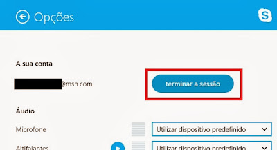 Terminar sessao skype windows 8