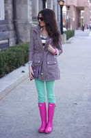 Pink Girly Rubber Boots   