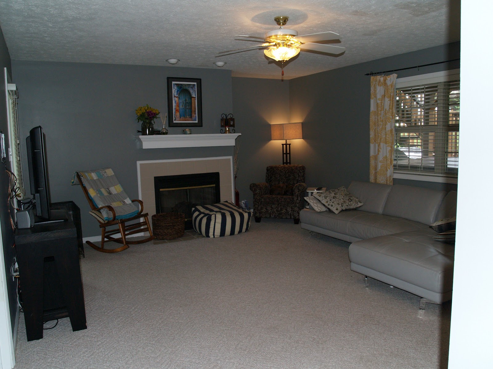 Grey Living Room Carpet Modern House