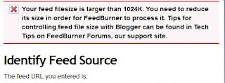 how to reduce feedburner file size