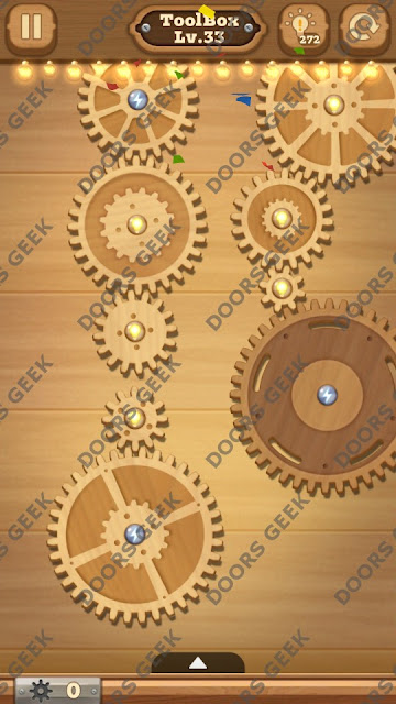 Fix it: Gear Puzzle [ToolBox] Level 33 Solution, Cheats, Walkthrough for Android, iPhone, iPad and iPod