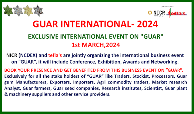 Guar International- 2024 An exclusive international event on "guar" on 1st march,2024.)