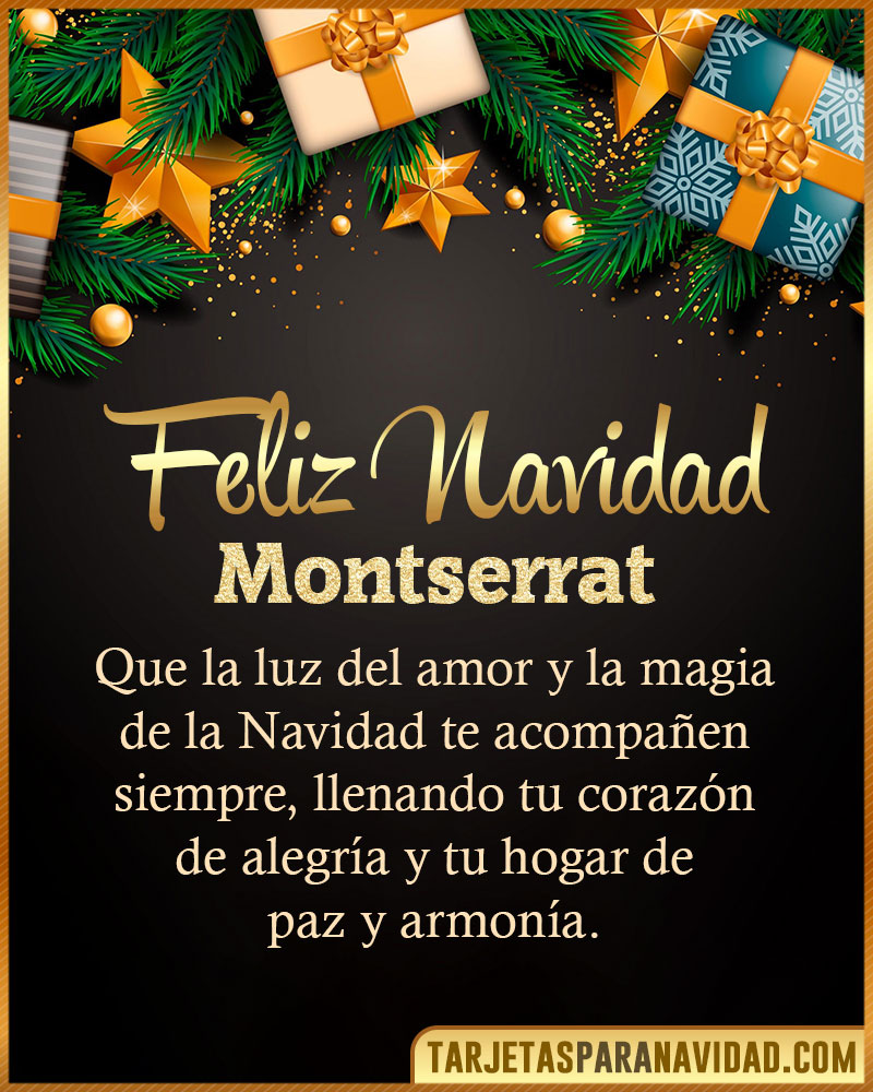 Imágenes con frases de Navidad para Montserrat