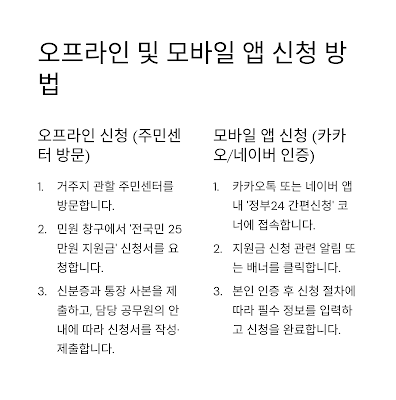 전국민 25만원 민생지원금 총정리