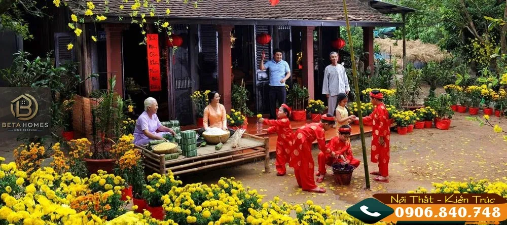 trang trí cửa chính