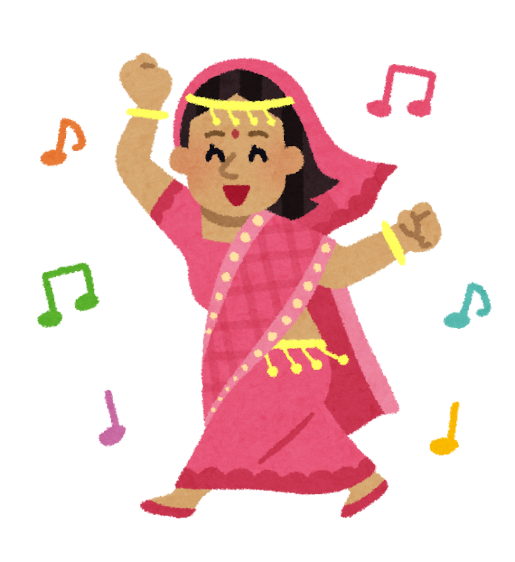 踊るインド人女性のイラスト かわいいフリー素材集 いらすとや