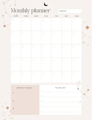 desain monthly plan