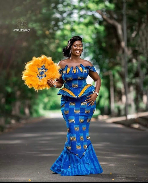 African Dresses For Women Off Shoulder In Ghana.