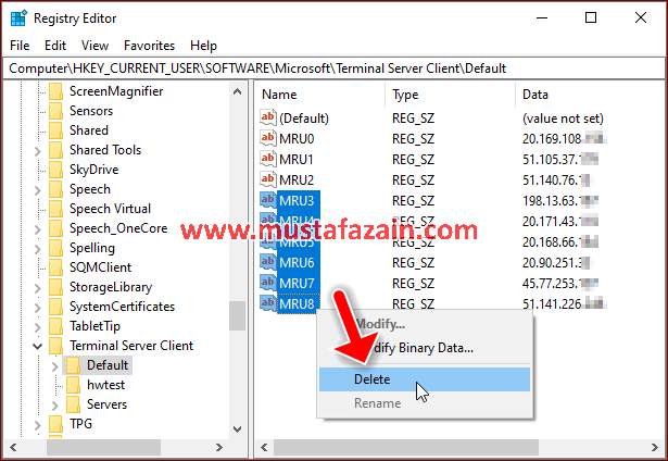 Cara Menghapus Riwayat Koneksi pada RDP Windows