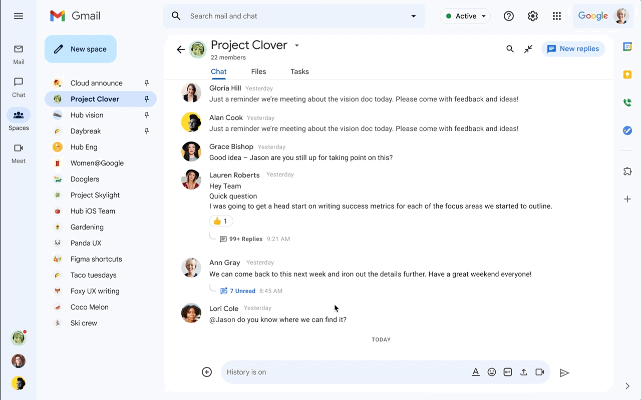 Keep your conversations organized with chat threads!