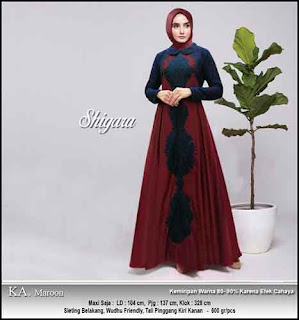 Baju Gamis Terbaru Shigara Dress Bahan Balotelli