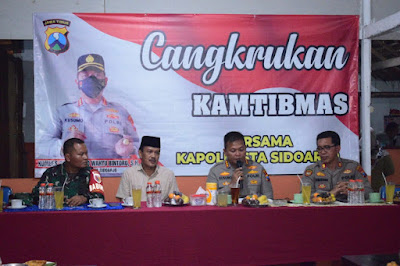 Giatkan Cangkrukan Kamtibmas, Kapolresta Sidoarjo ke Wilayah Jabon