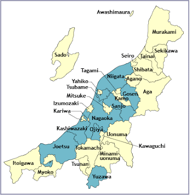 Niigata Map Regional City