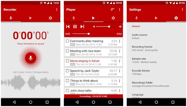 Aplikasi Perekam Suara di Android