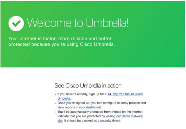 Konfigurasi DNS ke Cisco Umbrella